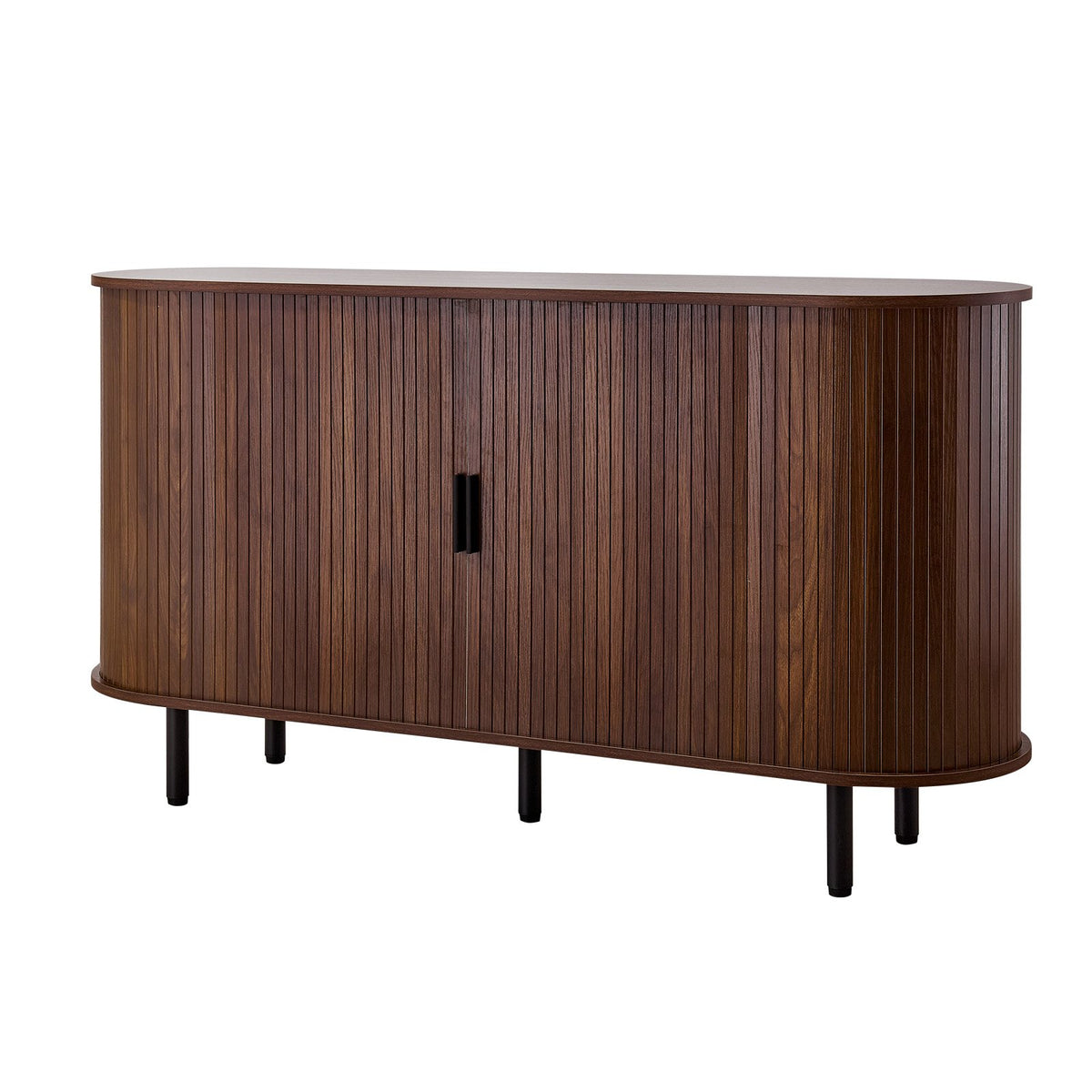 VEVOR Coffee Bar Cabinet, Mid Century Fluted Coffee Bar Table, Buffet Stand Cabinet with 2 Sliding Doors, Sideboard Buffet Station for Living Room, Entryway, Kitchen, 55.1 x 15.7 x 29.5 in, Walnut - BSZSJ55YCHTS9AVAQ001V0 - view 10