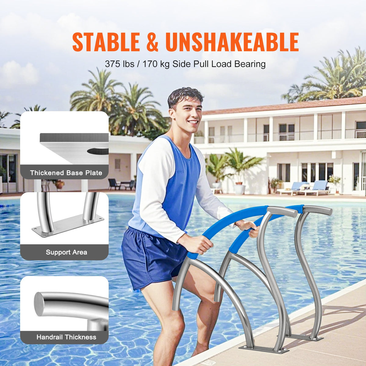 VEVOR Pool Handrail - Select Your Configuration - BXGYCFSDDB30FQ827V0 - view 3
