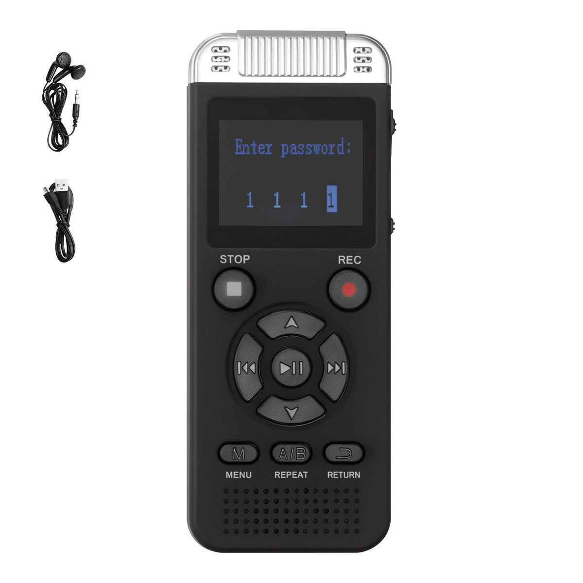 VEVOR Digital Voice Recorder, 128GB, Voice Activated Recorder with Playback, Audio Recording Device with Password USB, 8730 Hours of Storage 40 Hours of Continuous Recording, for Lectures, Meetings - BXLYJ1100MAH86SOMV9 - view 10