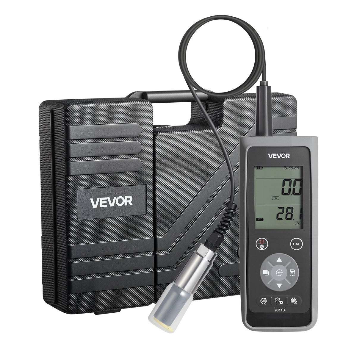 VEVOR Dissolved Oxygen Meter, 0.0-50.0 mg/L Measurement Range, Portable Dissolved Oxygen Tester Kit with 13.1 ft Electrode Cable, Bluetooth/USB Data Transfer, 750 Data Sets Storage, DO Meter for Ponds - BXSRYJBXS005SOMVE001V9 - view 10