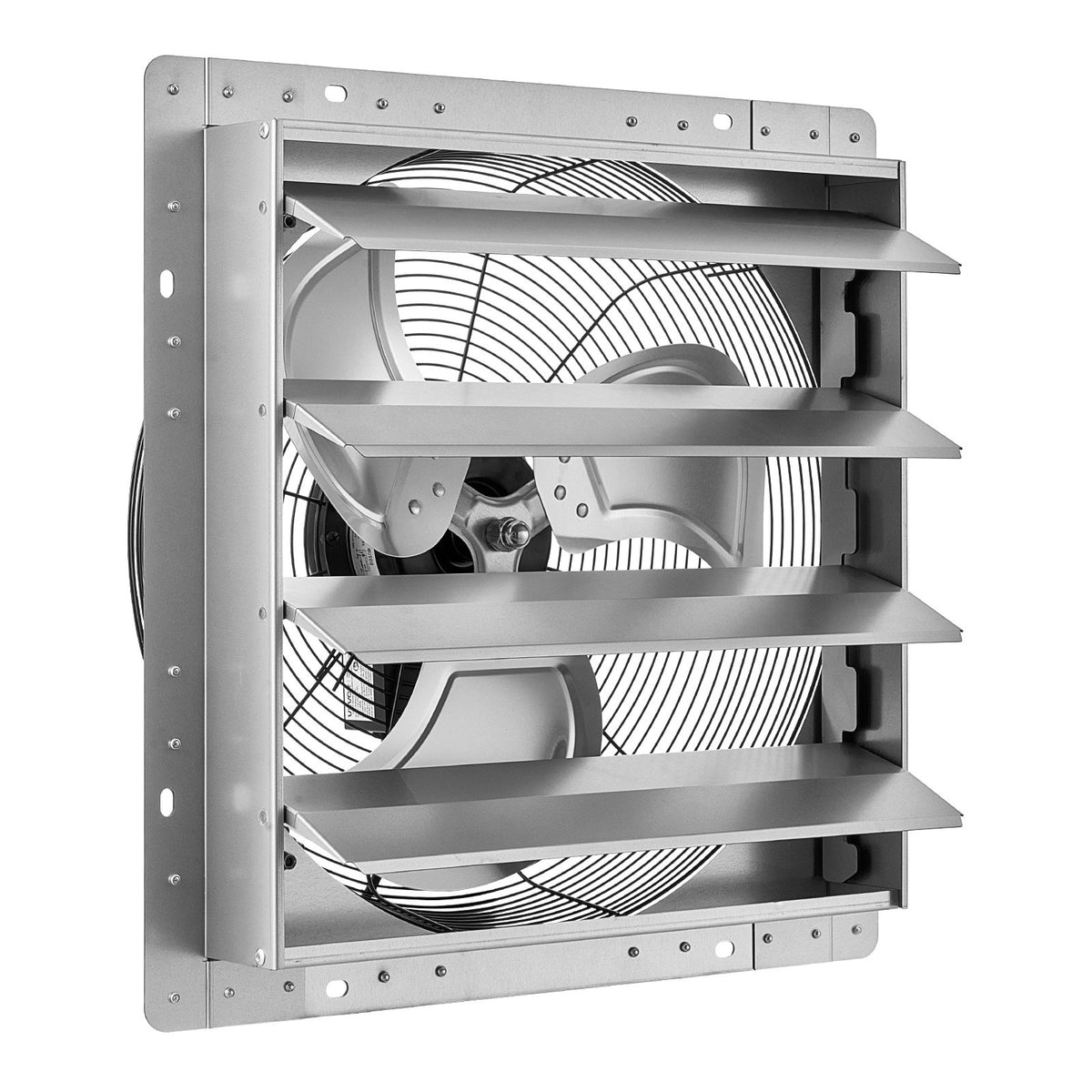 VEVOR 18 Inch Shutter Exhaust Fan Wall Mounted Automatic Louvers Silver, Sturdy Steel Housing, 3051 CFM Low Noise, AC Motor, Ventilation and Cooling for Attic, Garage, Barn, Greenhouse, Workshop - BYCSPQSMZKAC8YR40001V1 - view 10