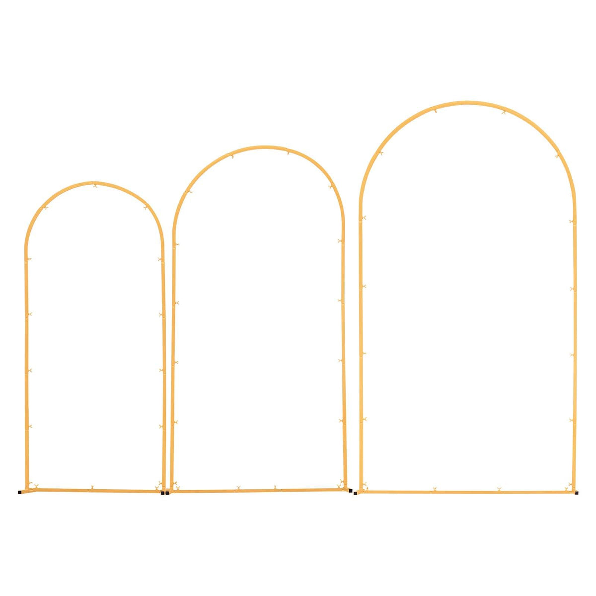VEVOR Arch Backdrop Stand, Set of 3, 7.2/6.6/6 ft, Stable Structure, Easy Assembly, Gold Metal Arch Backdrop Stand for Wedding, Birthday Party, Graduation, Holiday Celebration, and Ceremony Decoration - BYDGMJSJT72FV0MUO001V0 - view 10