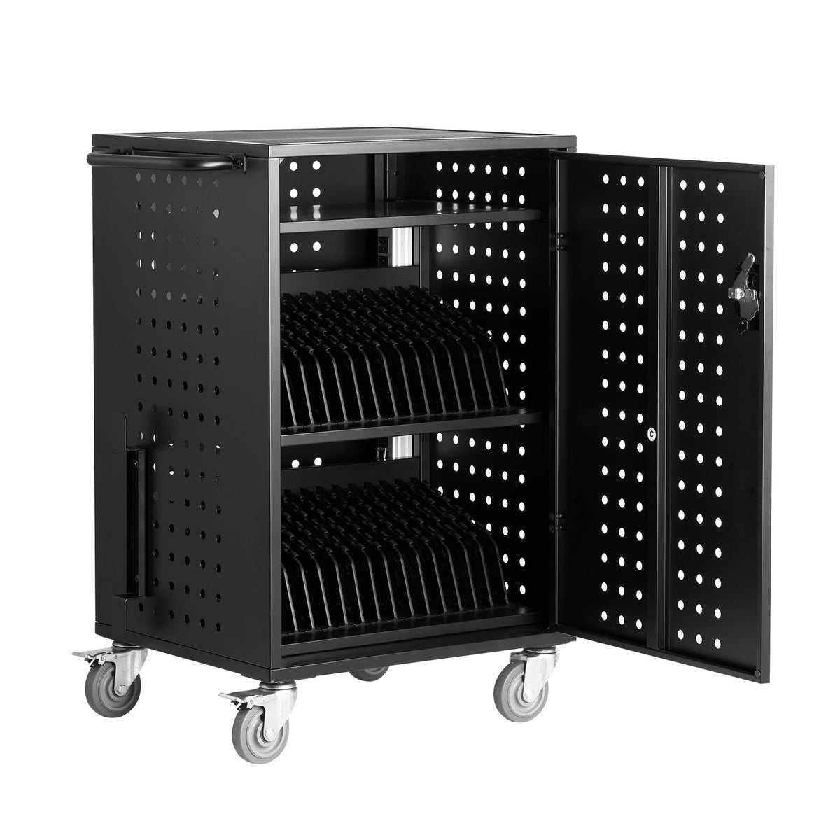 VEVOR Charging Cart, 32 Device Mobile Charging Station, Up to 15.6 in Screen Size, Office and Classroom Mobile Charging Cart, for Chromebook, Tablet and Laptop - CDC32TDN156IYT384V1 - view 10