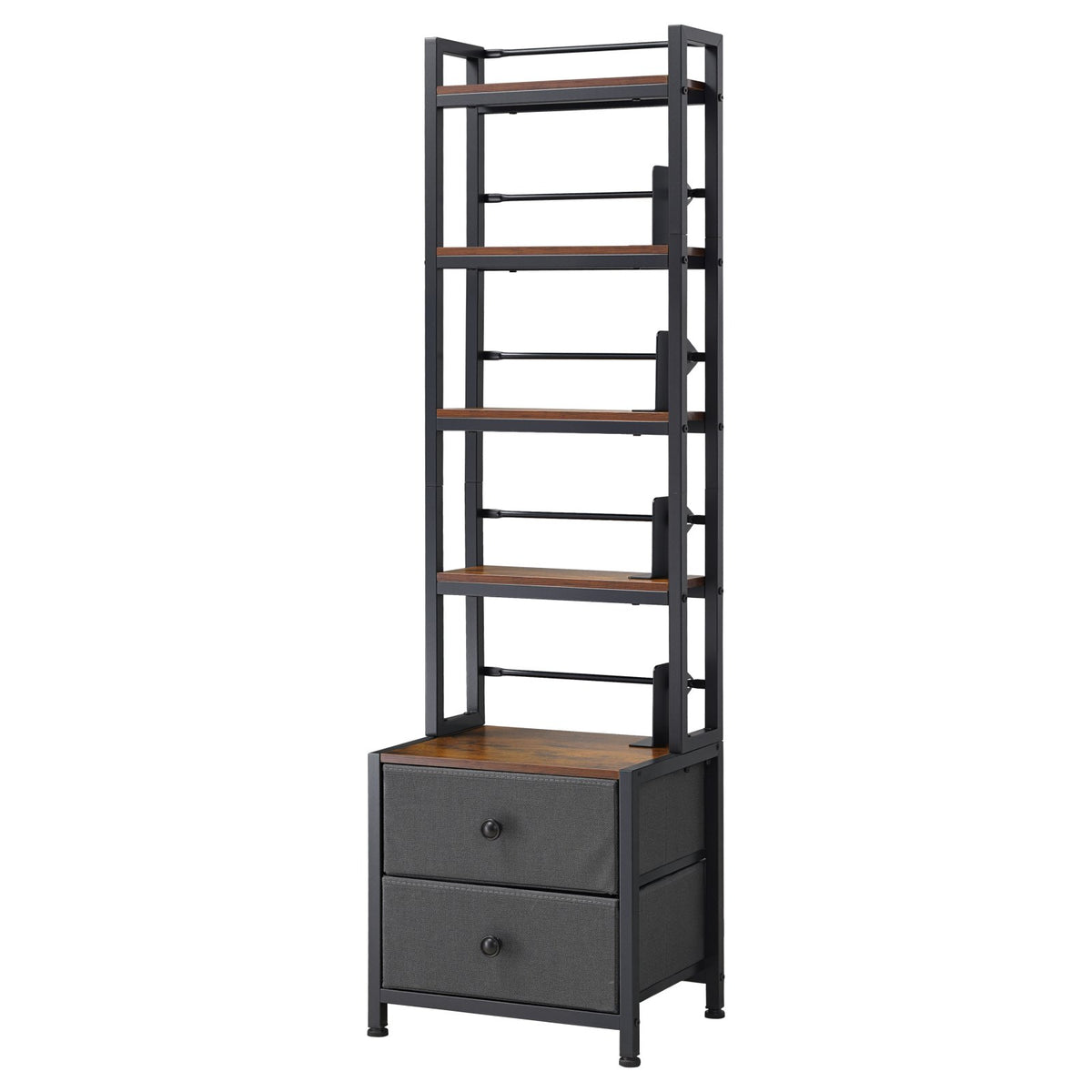 VEVOR Media Storage Cabinet, 4-Shelf DVD Shelf Organizer with Drawers, 15.75 x 11.81 x 56.50 in Multimedia Storage Organizer for CDs, DVDs, Books and Games, CD Cabinet for Living Room, Home Office - CDCCJLDSSNJ6U6Z4D001V0 - view 10