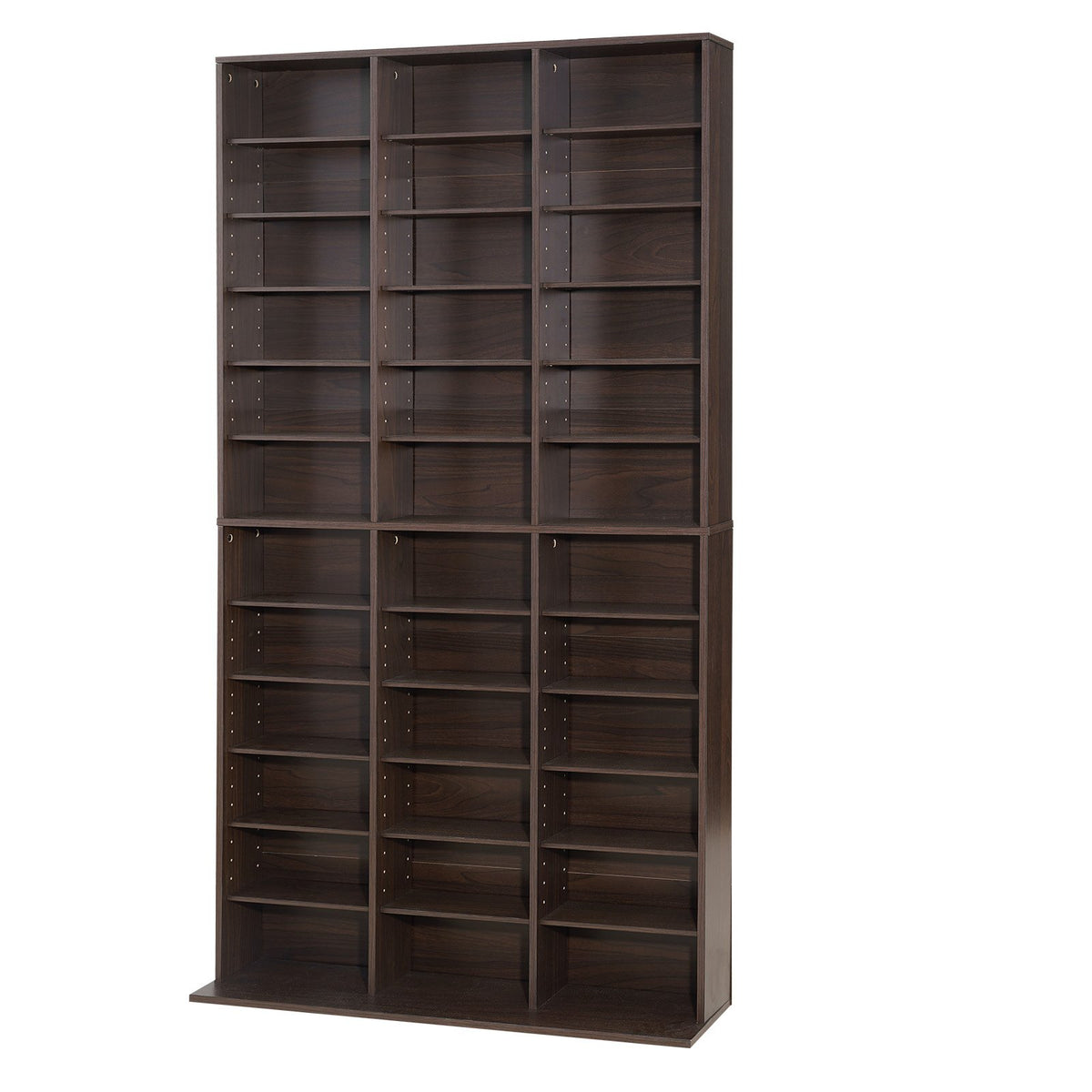 VEVOR Media Storage Cabinet, 12-Tier DVD Shelf Organizer, 40.08 x 9.09 x 71.26 in Multimedia Storage Organizer for CDs, DVDs, Books and Games, CD Shelf for Living Room, Home Office, Recording Room - CDCCJSKSTDKFASIL6001V0 - view 10