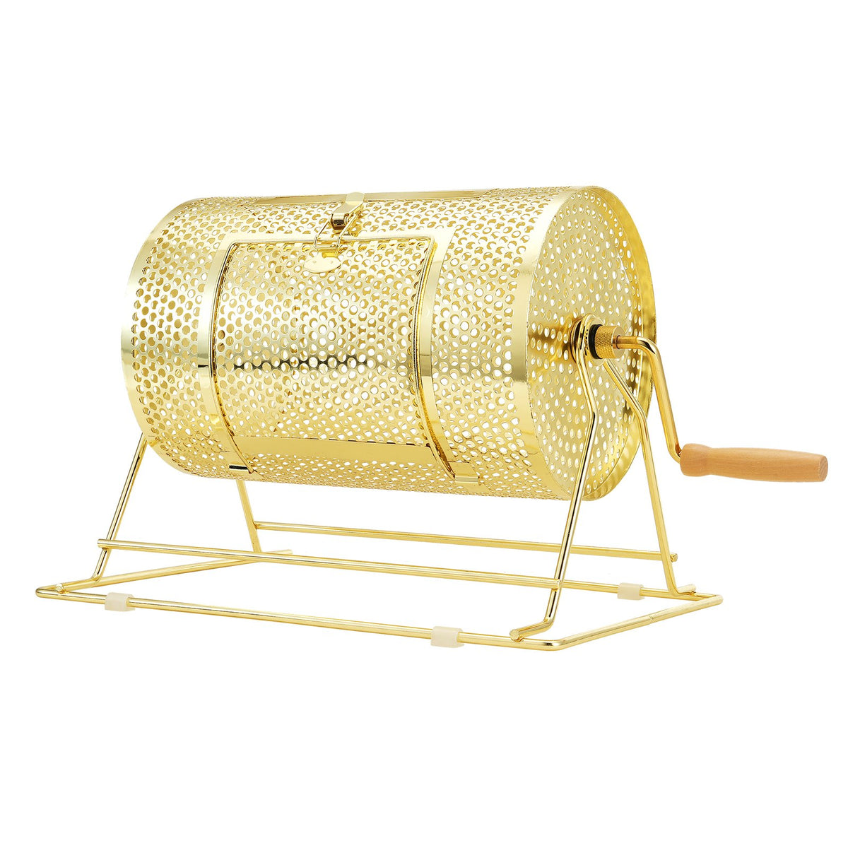 VEVOR Raffle Drum,Holds 2500 Tickets or 100 Ping Pong Balls, Metal Lottery Spinning Drawing with Wooden Turning Handle,11.6 x Ø7.48 inch Brass Plated Raffle Ticket Spinning Cage, for Bingo Ballot Pa - CJGJS12YC0003G2KPV0 - view 10