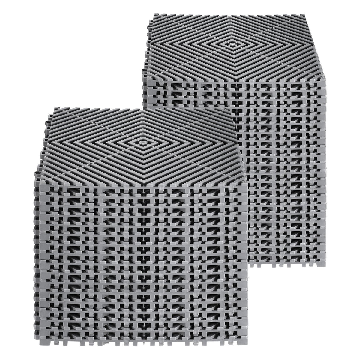 VEVOR Interlocking Drainage Mat, 12” x 12” Modular Interlocking Cushion, 40 Pcs Splicing Drainage Mats, Non-Slip Gray PP Drainage Floor Tile and Shower Mat, for Garage, Garden, Kitchen & Outdoor - CKPSD12X12INYQCJXV0 - view 10