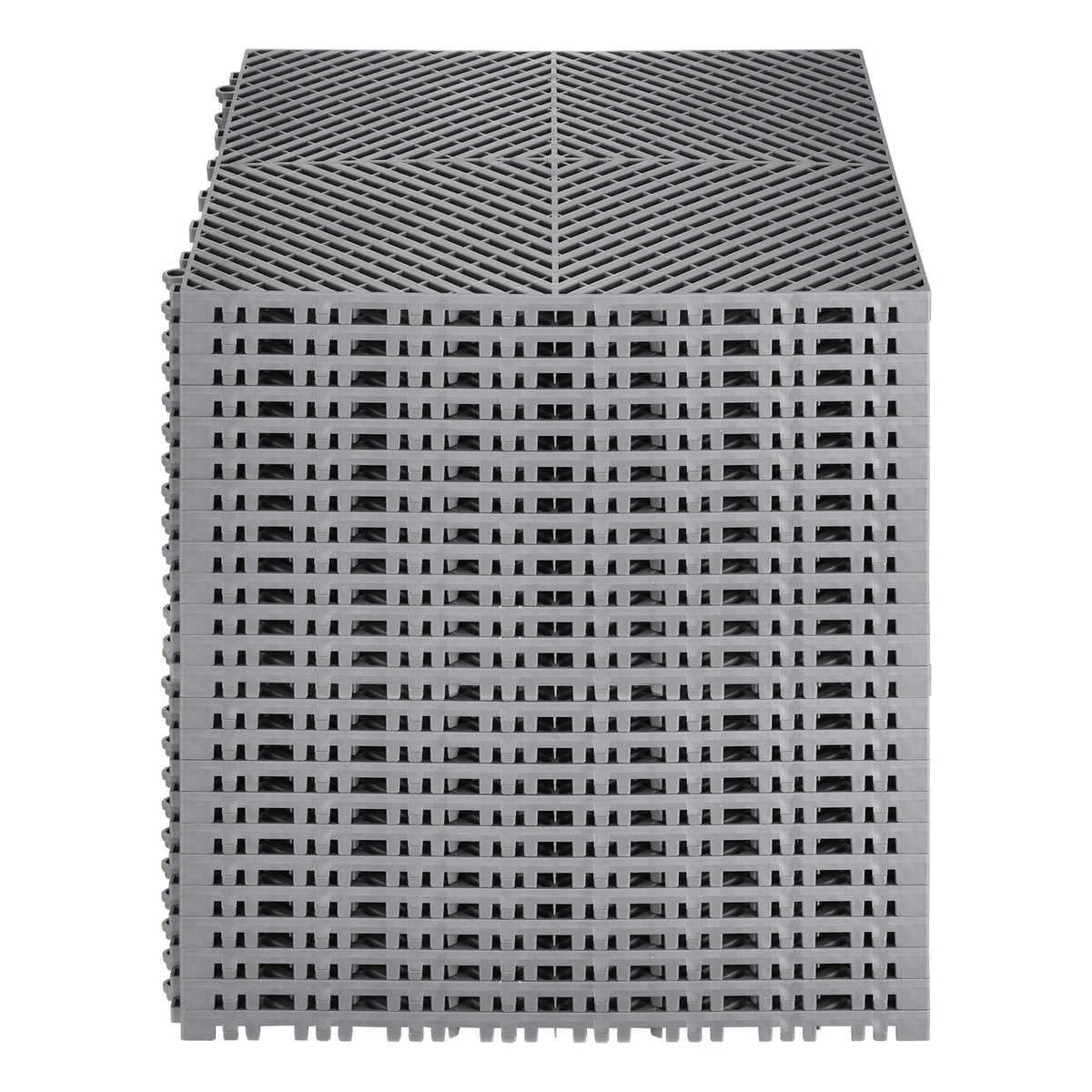 VEVOR Interlocking Drainage Mat, 15.7” x 15.7” Modular Interlocking Cushion, 24 Pcs Splicing Drainage Mats, Non-Slip Gray PP Drainage Floor Tile and Shower Mat, for Garage, Garden, Kitchen & Outdoor - CKPSD157157IYIV1HV0 - view 10