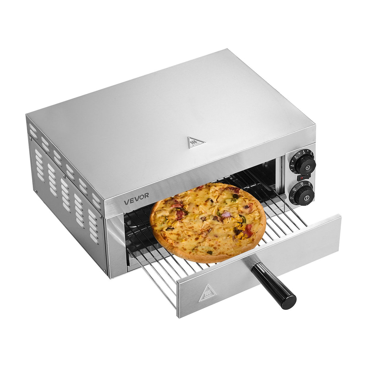 VEVOR Electric Pizza Oven for Countertops, 12-inch, 1500W, with Temp Control & 0-60 Min Timer, Even Baking Technology & Easy Clean Crumb Tray, Ideal for Both Commercial & Home Kitchens - CLMDRPSLDCSXBI3U5V1 - view 10