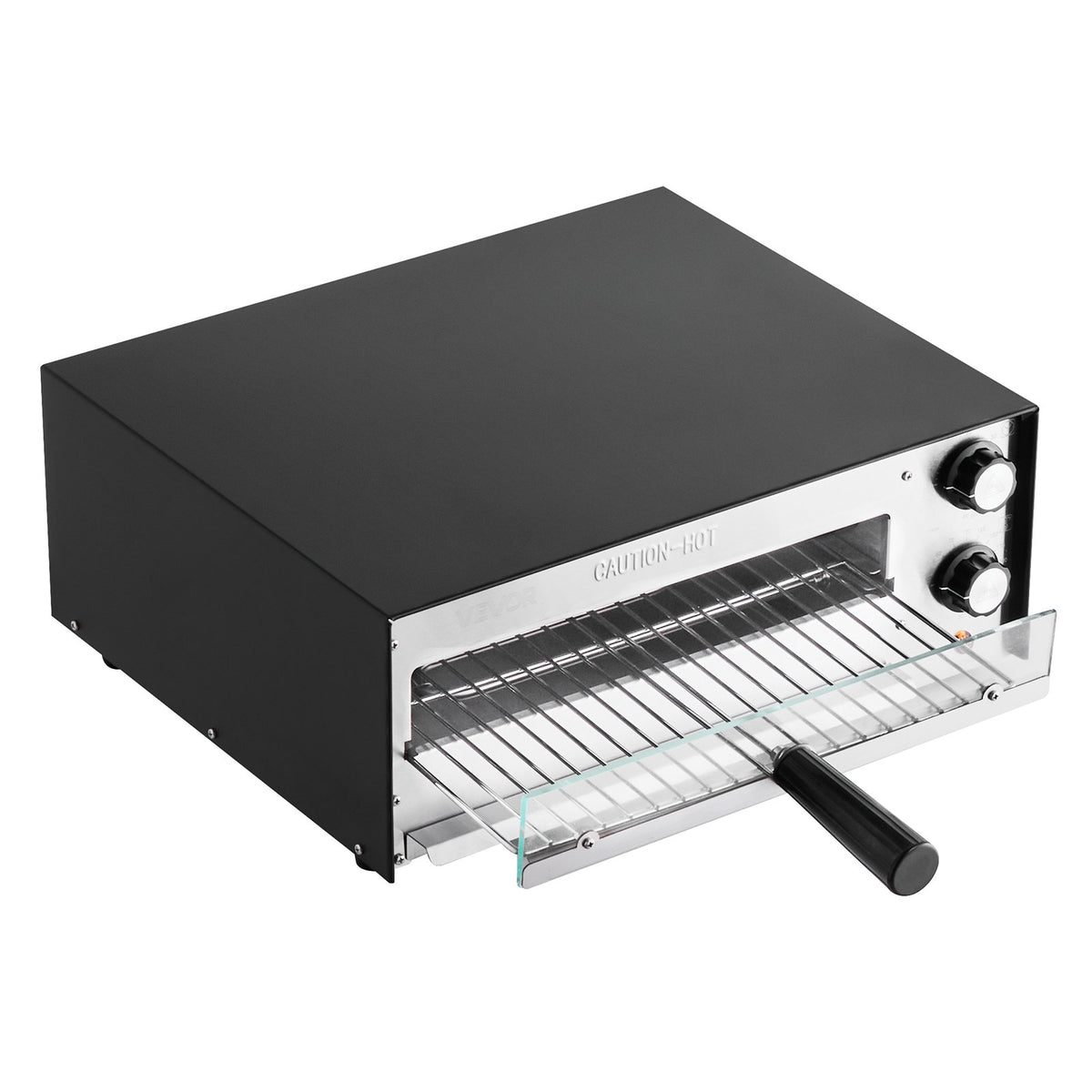 VEVOR Electric Pizza Oven, 12-inch Countertops Pizza Ovens, 572°F Max Temp, 1450W Indoor Pizzas Maker w/Timing & Temp Control, Pizza Cooker w/Dual Heat Tube, Crumb Tray, for Diner and Home Kitchen - CLMDRPSLDCSXPIGL5001V1 - view 10
