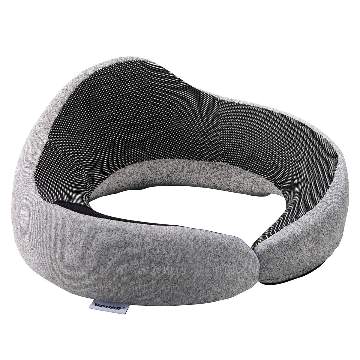 VEVOR Travel Pillow, Double-Layered 3D Support Neck Pillow for Traveling, 360° Flexible Rotation Upgraded Memory Foam Travel Neck Pillow with Eye Mask, Earplugs, Earplug Case, Storage Bag(Black-Gray) - CLTCSLXZJZXWE1GTAV0 - view 10