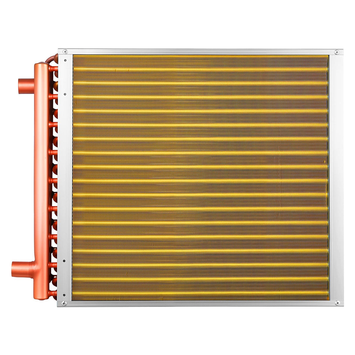 VEVOR Water to Air Heat Exchanger, 18 x 18 in Finned Tube HVAC Heat Exchanger Coil with Copper Tubes & Aluminum Fins, 120K BTU Output for Outdoor Wood Furnace, Hydronic Heating & Cooling Systems - CPGSHRQ18INCCWFK9001V0 - view 10