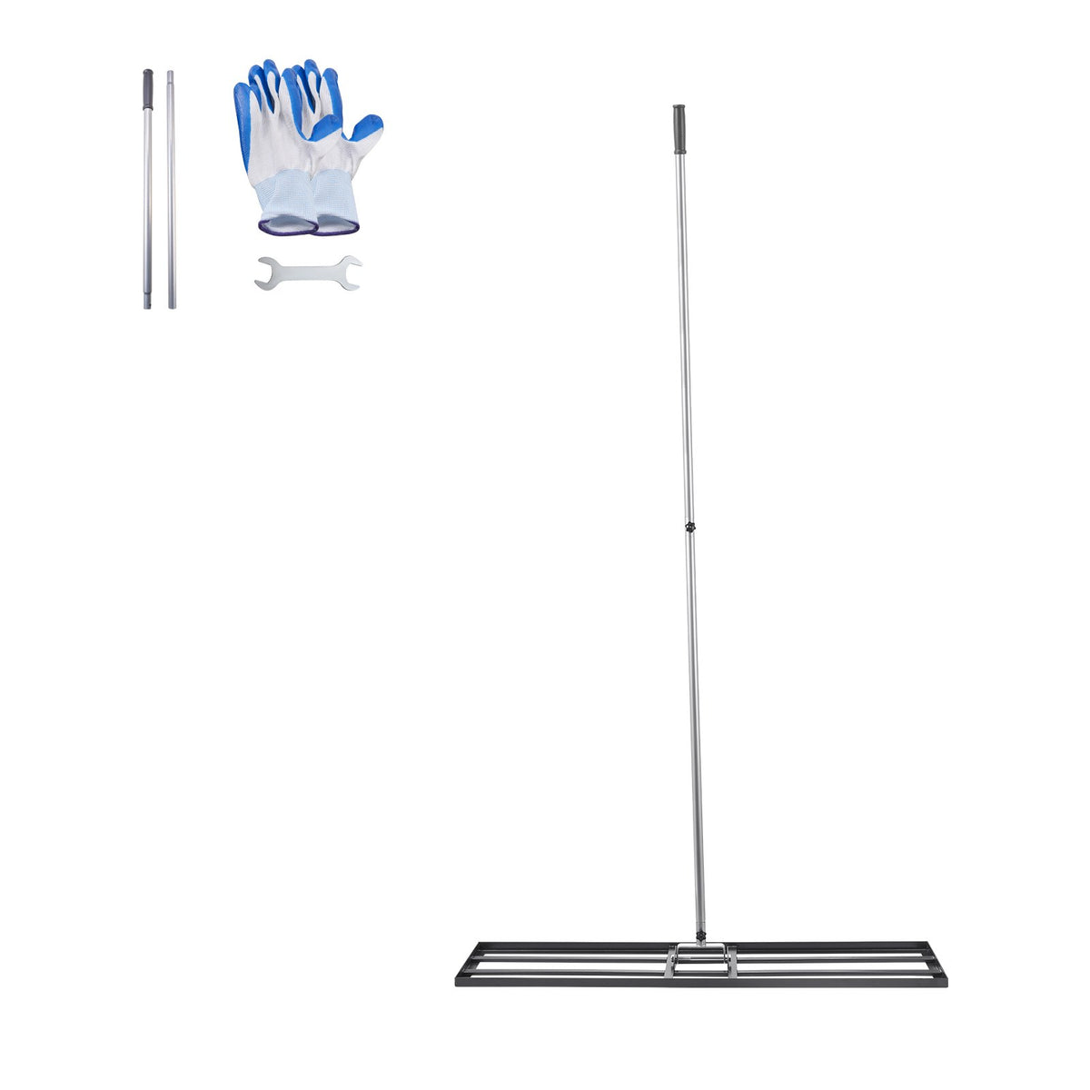 VEVOR Lawn Leveling Rake, Lawn Leveler with 83.9 in Handle, 48x10 in Ground Plate, Rust-Resistant Carbon Steel Soil Leveler, 2 Heights Adjustable, Effort Saving Lawn Leveling Tool for Yard Golf Court - CPPZPEKCGK10M9OTKV0 - view 10