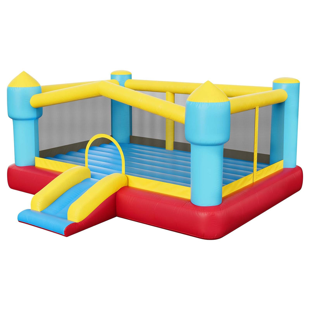 VEVOR Inflatable Bounce House, 14.7 x 13.8 x 6.8 ft Jumping Bouncy Castle, Inflatable Jumper for Kids with Slide, Basketball Hoop, Target Game & Jumping Area, Jumpings House Holds 3-4 Kids (Ages 3-8) - CQCBGTLXBCLQQ3A56001V1 - view 10