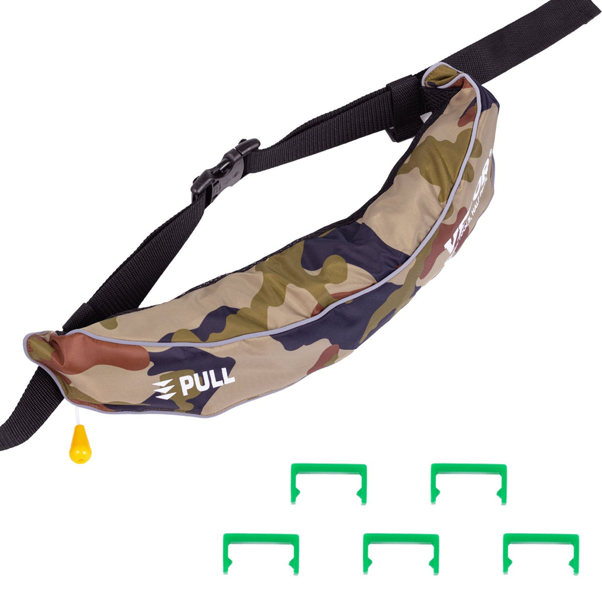 VEVOR Manual Inflatable Belt Pack for Adults, 105N Buoyancy, Over 80 Pounds and Up to 59 in Waist Adjustable, Inflatable PFD Waist for SUP Paddelboarding, Kayaking, Green (CO2 Cylinder Not Included) - CQJSYBHWDCQYJ7VMAV0 - view 10