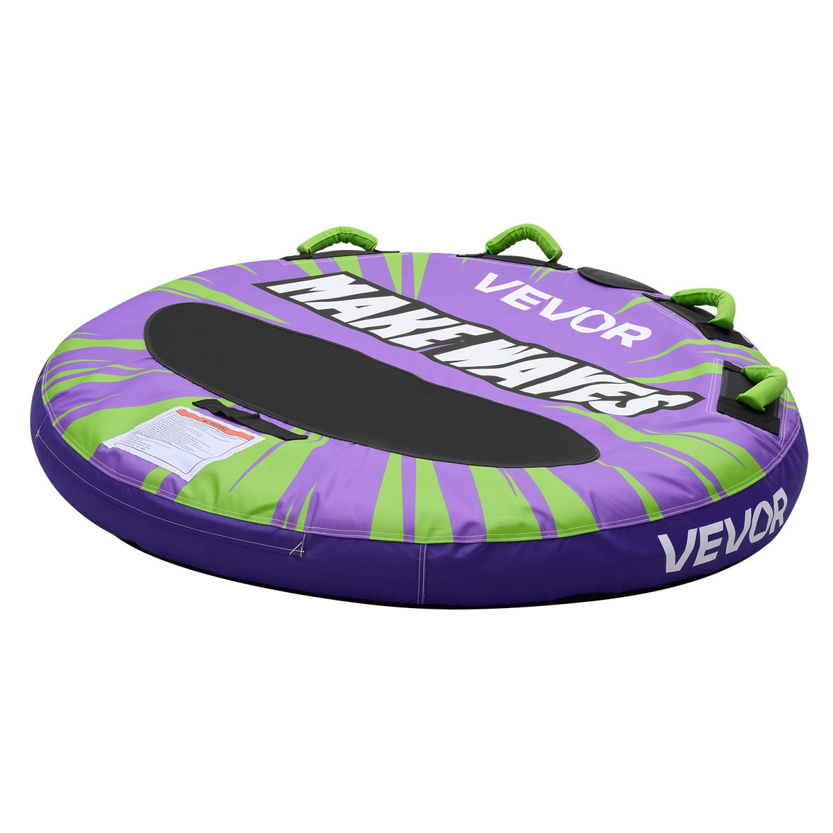 VEVOR Towable Tubes for Boating, 2-Rider Inflatable Boat Tubes and Towables, 340lbs Capacity Water Sport Tube for Boat to Pull - with Anti-Slip Pad, Full Nylon Cover, Padded Handles & Safety Valve - CQTL3PDYX2RL6L42A001V0 - view 10