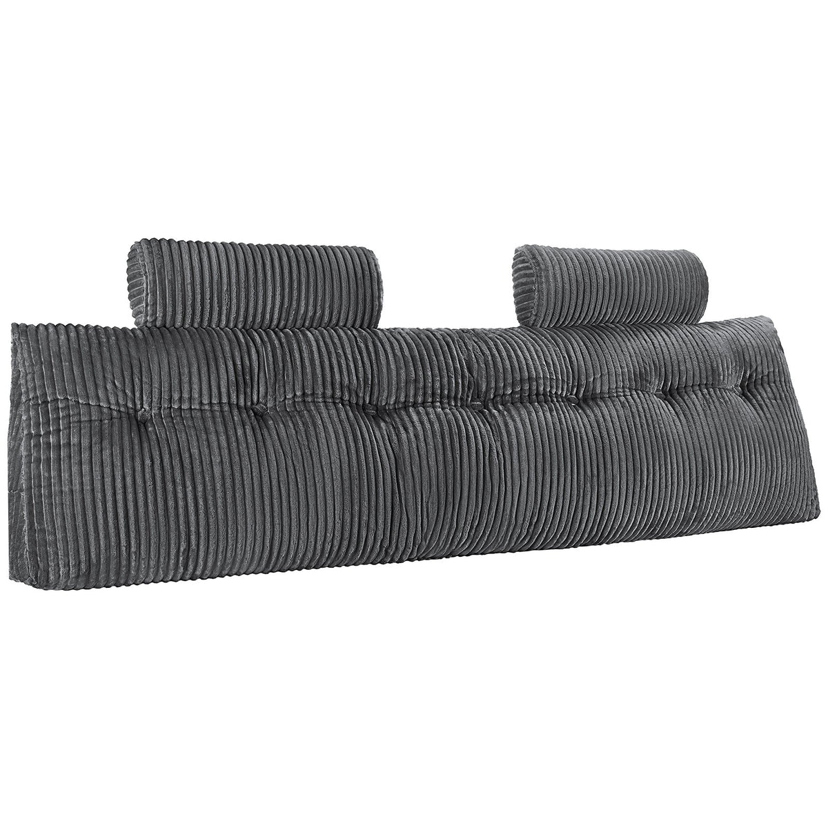 VEVOR Headboard Pillow, King Size Wedge Headboard Pillow with 2 Side Pockets and 2 Headrests, Bed Wedge Pillow with Washable Flannel Cloth, for Reading, Gaming, Resting, Working in Bed, Grey - CTBZKINGCCHS803KE001V0 - view 10