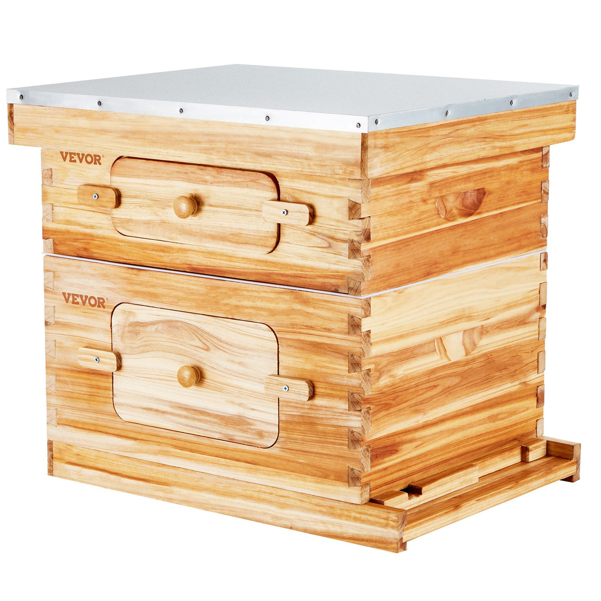 VEVOR Bee Hive 20 Frame Bee Hives Starter Kit, Beeswax Coated Fir Wood, 1 Deep + 1 Medium Bee Boxes Langstroth Beehive Kit, Transparent Acrylic Windows with Foundations for Beginners Pro Beekeepers - CTFXSMSHX1ZHAS36XV0 - view 10