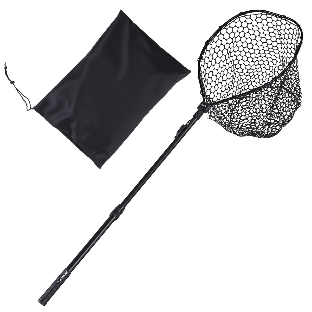 VEVOR Fishing Net, Foldable Landing Nets with Telescopic Handle, Portable Lightweight and Stronger 6063 Aluminum Fish Gear, Soft Silicone Fish-Friendly Mesh, for Kayak, Boat, Bank, Pond, Gifts for Men - CWLHJPVCXJDG8B2JV001V0 - view 10