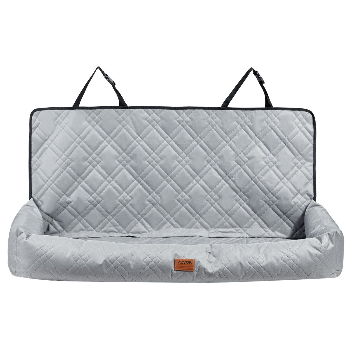 VEVOR Dog Car Seat, Waterproof Dog Booster Seat for Car, Pet Car Seat with Clip-On Safety Leash, PP Cotton Filling, Dog Car Bed for Medium & Large Dog up to 100 lbs, Gray - CWZGQCZYHSSF4IZF4V0 - view 10