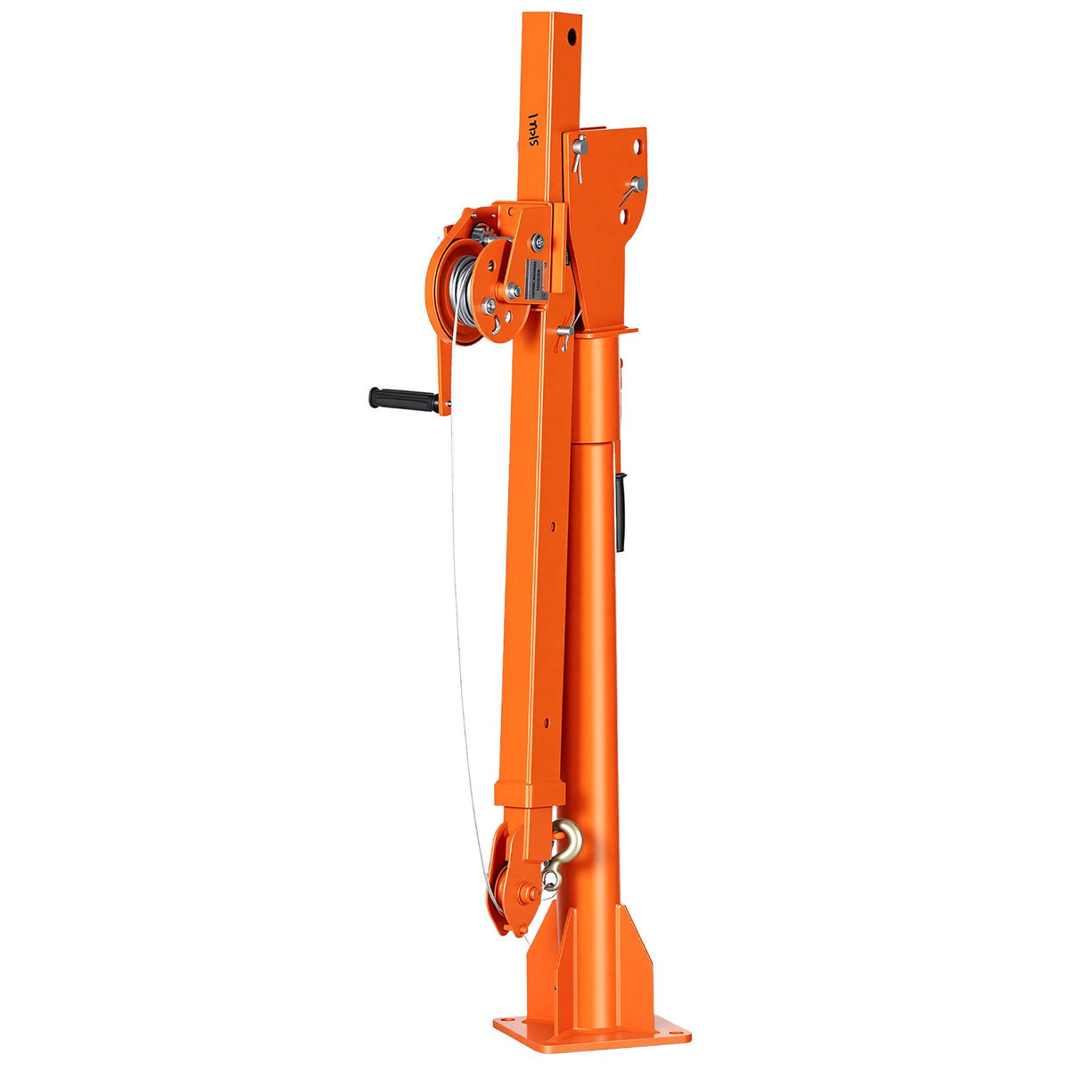 VEVOR Truck Crane, 1100 lbs Manual Pickup Truck Crane with Hand Winch, 360° Rotating Telescopic Boom, Premium Galvanized Steel, Foldable Pickup Bed Jib for Machine Lumber Attic Heavy Load Lifting - CXKSDCZDJSDJZEDLE001V0 - view 10