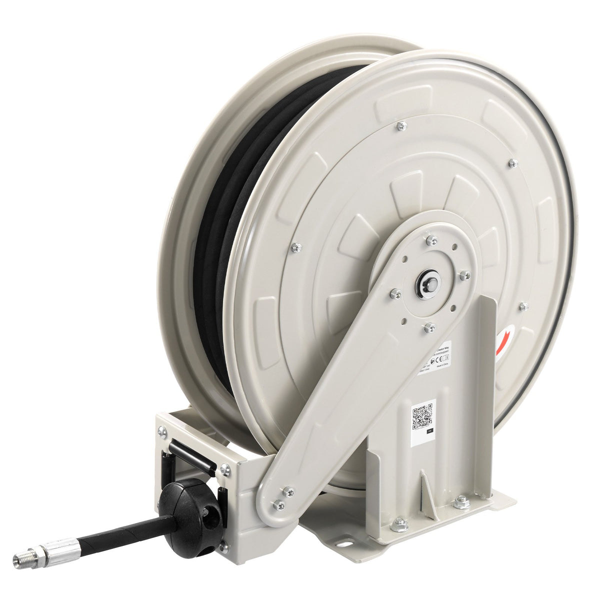 VEVOR Grease Hose Reel, 1/4 in x 50 ft Retractable, Spring Driven Auto Swivel Rewind, Max 10152 PSI, Heavy-Duty Carbon Steel Construction with Steel Wire Braided Hose, for Lube, Grease, Hydraulic Oil - CYRGJPDDK50FT5TZF001V0 - view 10