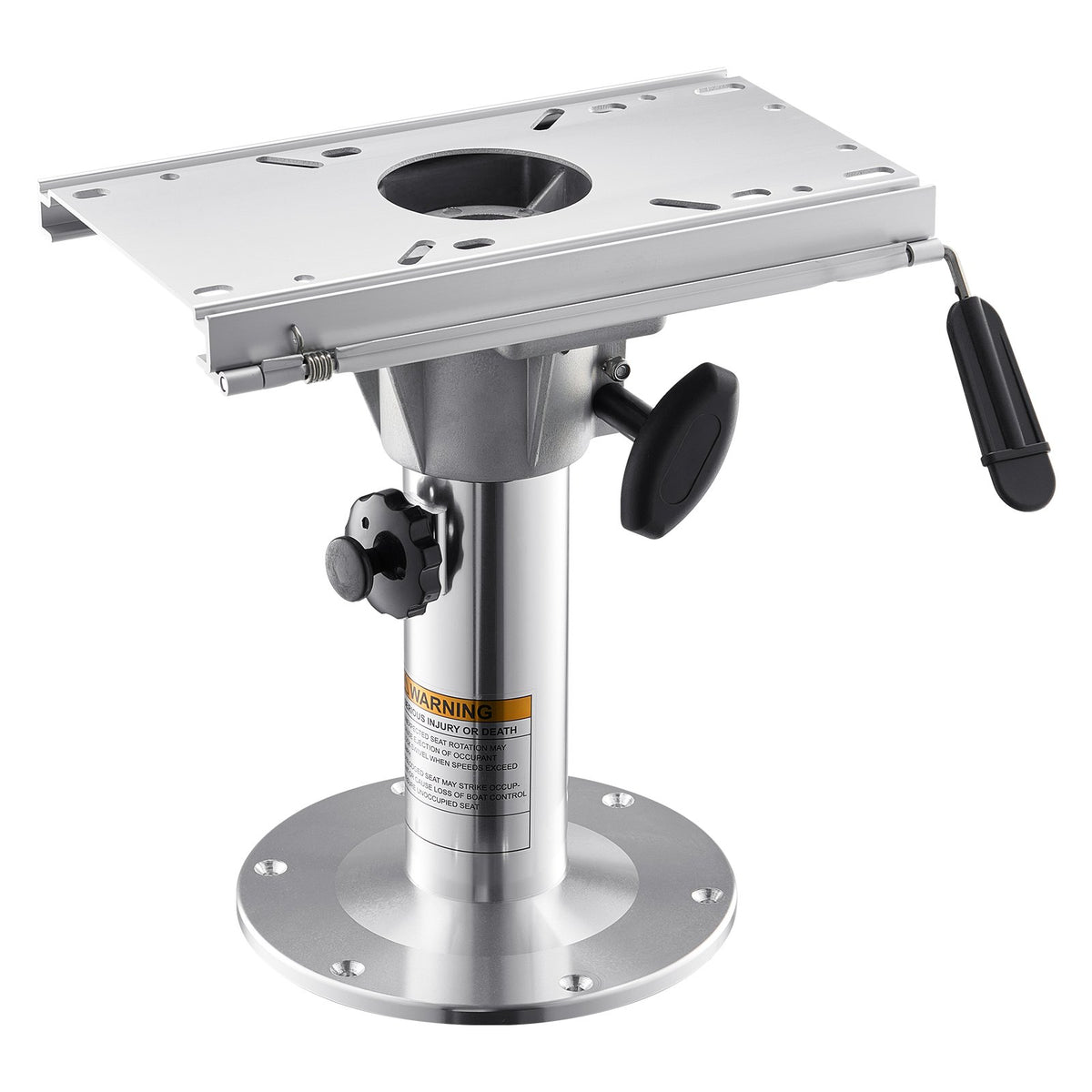VEVOR Boat Seat Pedestal, Adjustable Height from 13.39 to 19.2 Inches, Aluminum Alloy Boat Chair Base with Slide, 5-inch Sliding Travel, Locking Design, Ideal for Fishing and Boating Enthusiasts - CYZYKDJLZDZDJ6GU5001V0 - view 10
