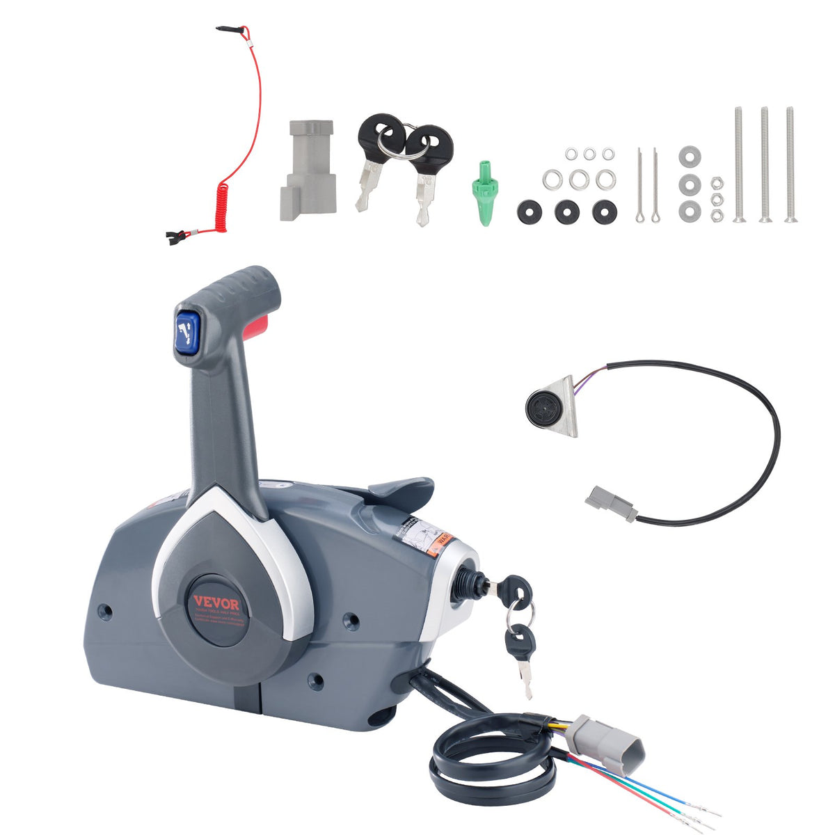VEVOR Boat Throttle Control, 5006180 Side-Mounted Outboard Remote Control Box for Evinrude Johnson, Marine Throttle Control Box with Power Trim Switch and Lanyard - CZSCYMKZQEVIMZ0MCV9 - view 10