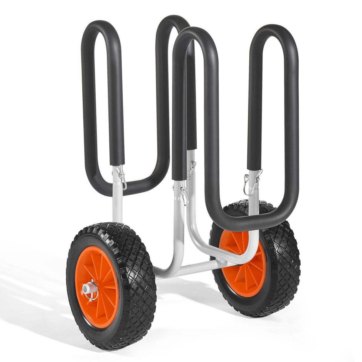 VEVOR Kayak Cart, 150 lbs Load Capacity, Stand Up Paddle Board Trolley with 10-inch Solid Rubber Tires & Kickstands, Paddle Board Carrier with Ratchet Strap for Paddleboard & Surfboard Transport - CZSPHTTC10INP1Q50001V0 - view 10