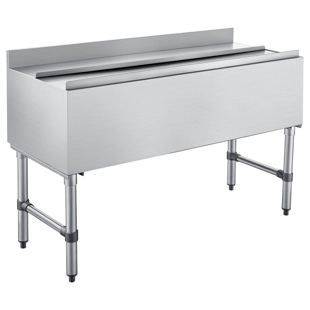VEVOR Commercial Ice Bin, 137.4 Qt Max Capacity, 48 x 19 x 33 Inch Stainless Steel Ice Chest with Sliding Lid and Bottle Holders, Cooler Cart Cocktail Unit for Bar Restaurant Pub, NSF Certified - DBCBX33INCH18AC87001V0 - view 10