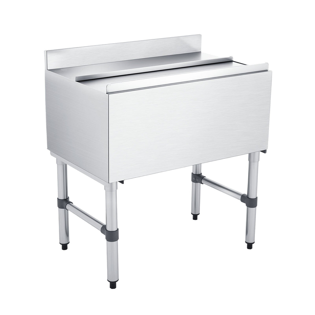 VEVOR Commercial Ice Bin, 82.9 Qt Max Capacity, 30 x 19 x 33 Inch Stainless Steel Ice Chest with Sliding Lid and Bottle Holders, Cooler Cart Cocktail Unit for Bar Restaurant Pub, NSF Certified - DBCBX33INCH1TNT1B001V0 - view 10