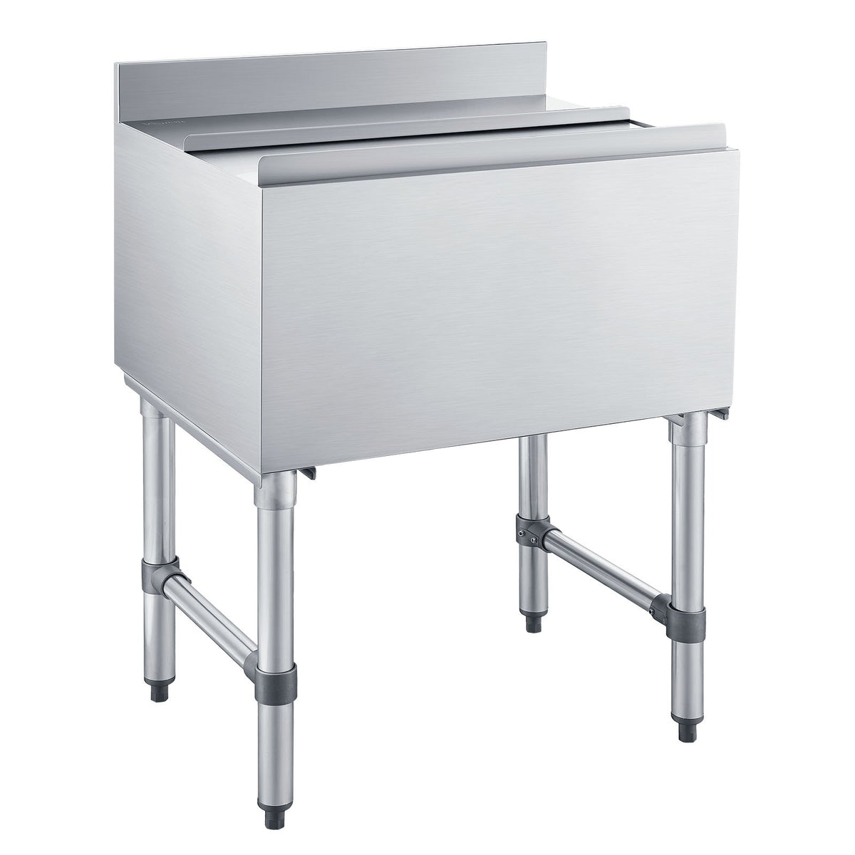 VEVOR Commercial Ice Bin, 65.1 Qt Max Capacity, 24 x 19 x 33 Inch Stainless Steel Ice Chest with Sliding Lid and Bottle Holders, Cooler Cart Cocktail Unit for Bar Restaurant Pub, NSF Certified - DBCBX33INCH1YMGSB001V0 - view 10
