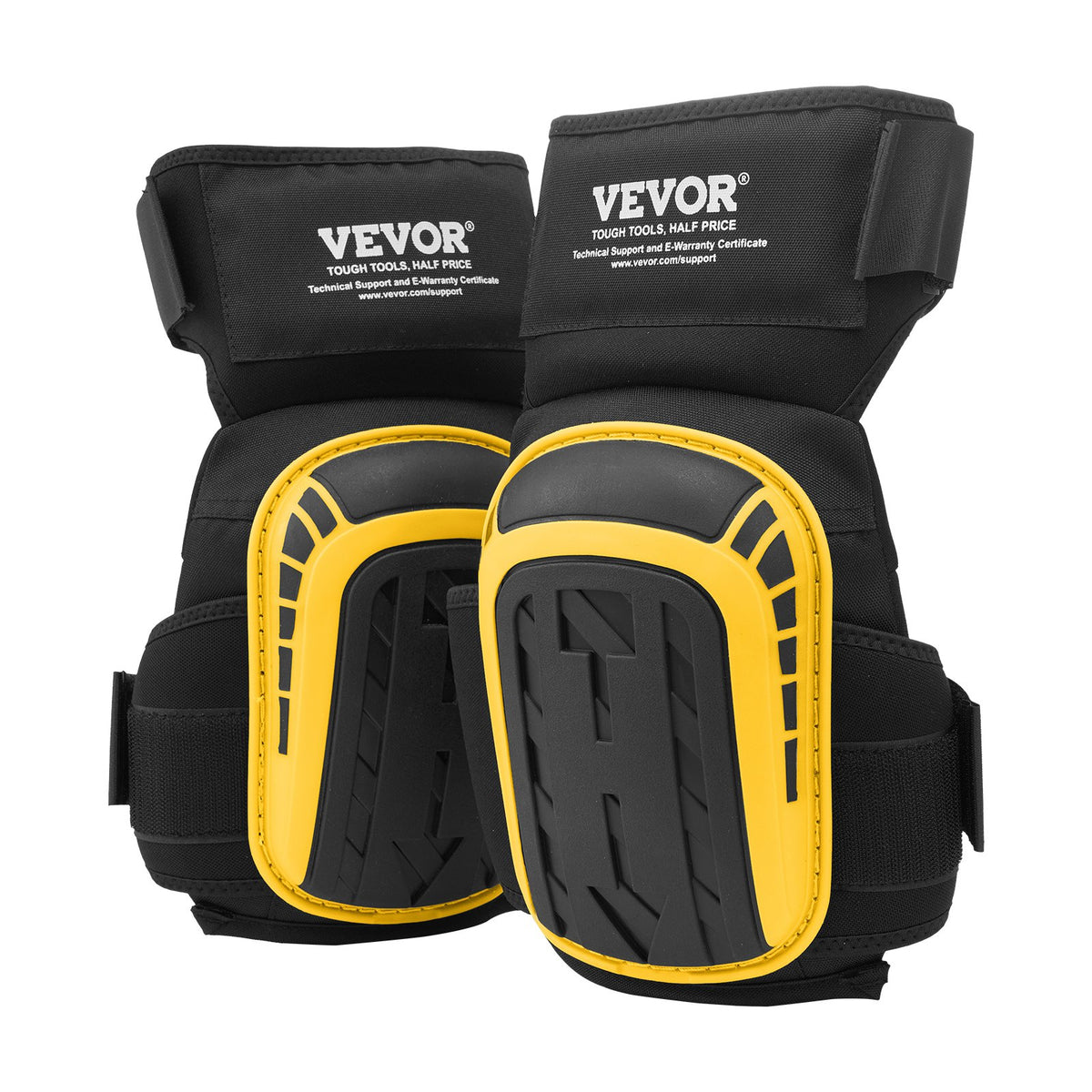 VEVOR Knee Pads for Work, Extended Heavy Duty Construction Knee Pads with 2 Extension Straps, Anti-slip Foam Gel Knee Pads, Men & Women, for Gardening Flooring Roofing and Cleaning, Yellow and Black - DBHXHSHSJZKHK0CFFV0 - view 10