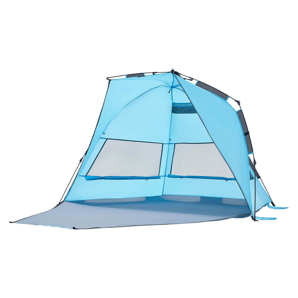 VEVOR Beach Tent Sun Shelter for 4 Person, Pop Up Beach Tent UPF 50+ Protection, Portable Sun Shade Canopy with Carrying Bag and Sand Pockets, Easy Setup Umbrella for Camping Fishing Outdoor Picnic - DBSSHTZPDBKS6YHGS001V0 - view 10