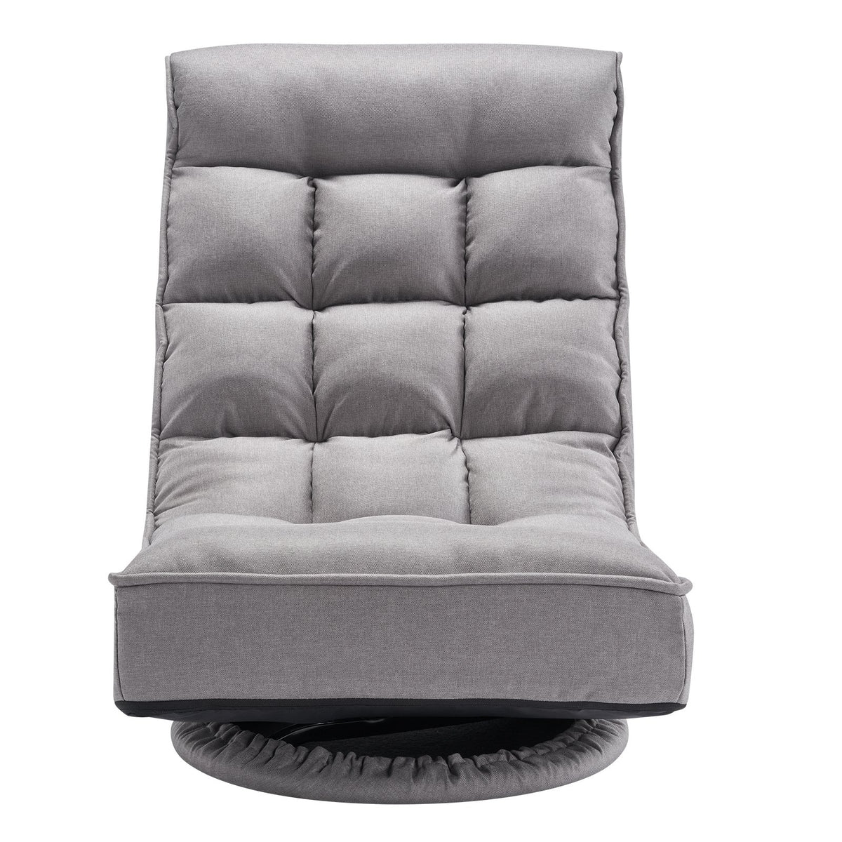 VEVOR Swivel Floor Gaming Chair, 360-Degree Rotating Floor Chair with 4 Adjustable Position Folding Backrest and Lumbar Support, Folding Video Reclining Sofa for Watching TV Reading Playing Game, Gray - DBYXZKWFS000O4SU9V0 - view 10
