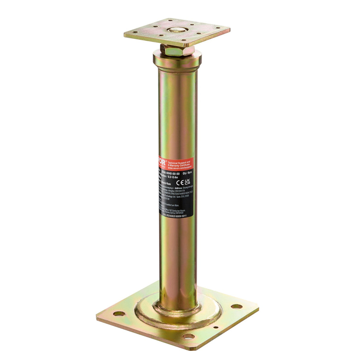 VEVOR House Floor Jacks, 4 Pack, 11.6"-16" Height Range, 2500 lbs Max Load Capacity Per Unit, Adjustable Support Beam Basement Jack Post for Leveling, Galvanized Telescoping Jack for Temporary Support - DBZCQJD1216IIFOIIV0 - view 10