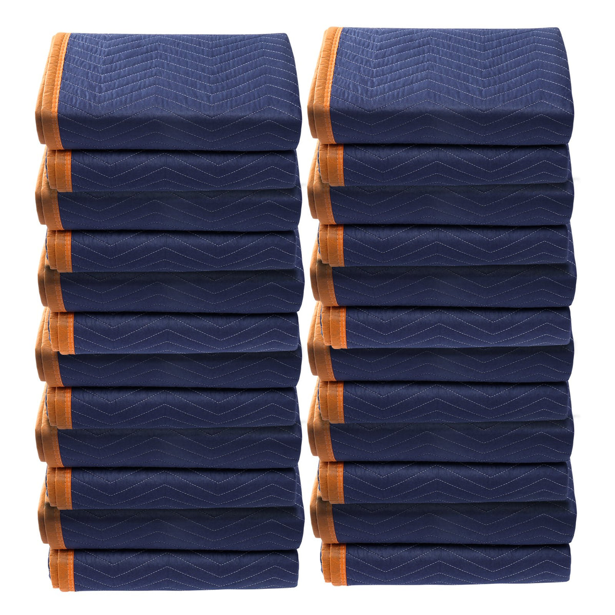 VEVOR Moving Blankets, 80" x 72", 65 lbs/dz Weight, 12 Packs, Professional Non-Woven & Recycled Cotton Packing Blanket, Heavy Duty Mover Pads for Protecting Furniture, Floors, Appliances, Blue/Orange - DCBYT80X72IN5J3EWV0 - view 10