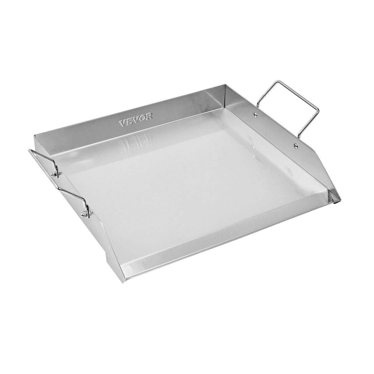 VEVOR Stainless Steel Griddle, 18x16 inch Universal Flat Top Rectangular Plate, Gas Grill Griddle for BBQ Grill, Teppanyaki, Portable Family Cookware with Handle, for Camping Tailgating Party - DCJPBXG1816I6OP2EV0 - view 10