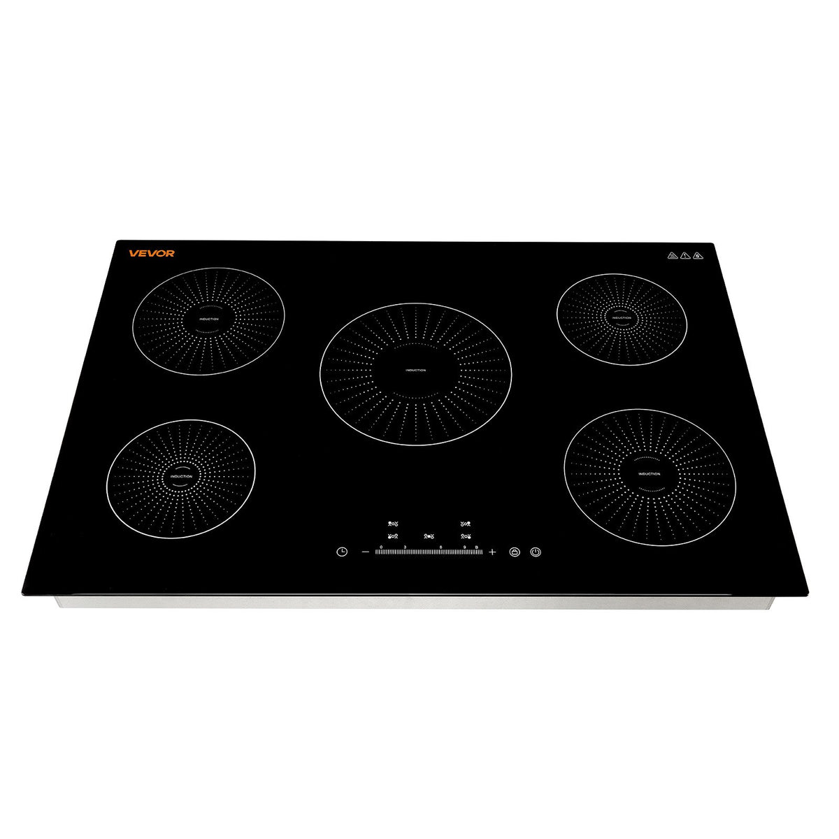 VEVOR Induction Cooktop 30in 5 Burners Built-in Electric Stove 220V 9200W, Low-Power Continuous Heating, Induction Burner for Kitchen, 9 Power Levels, LED Touch Screen, Ceramic Glass, Child Lock - DCL5GL30INCH6RC5W001V4 - view 10