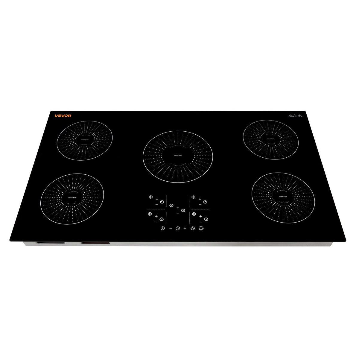 VEVOR Induction Cooktop 36in 5 Burners Built-in Electric Stove 220V 9200W, Low-Power Continuous Heating, Induction Burner for Kitchen, 9 Power Levels, LED Touch Screen, Ceramic Glass, and Child Lock - DCL5GL36INCHHOZ7G001V4 - view 10
