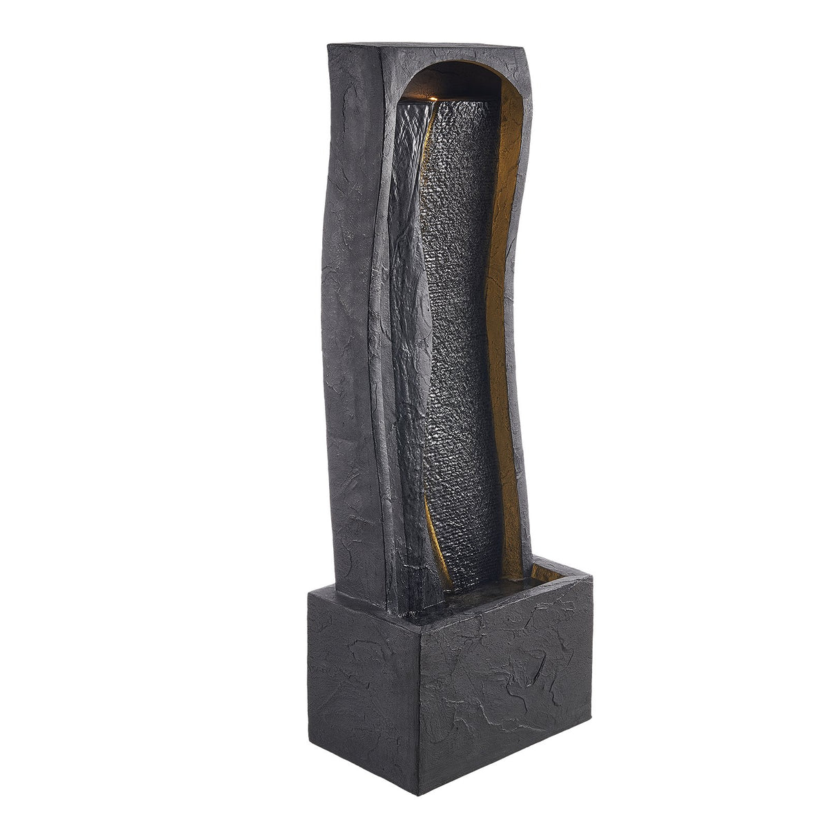 VEVOR Outdoor Water Fountain, 38.58 in Height Fountain and Waterfall, 1-Tier Floor Standing Rock Base Style Fountains with with LED Light and Pump, for Outdoor Indoor Garden, Home, Patio & Backyard - DCSPQBZYSS13VOL63001V1 - view 10