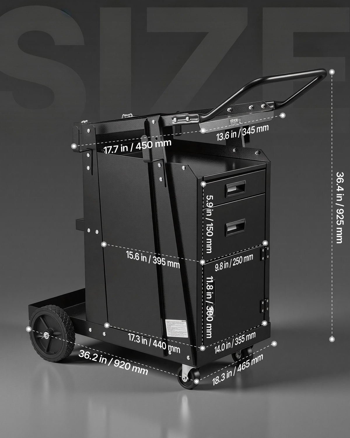 VEVOR Welding Carts - Select Your Configuration - DCSTHJTC350LLZY72V0 - view 3
