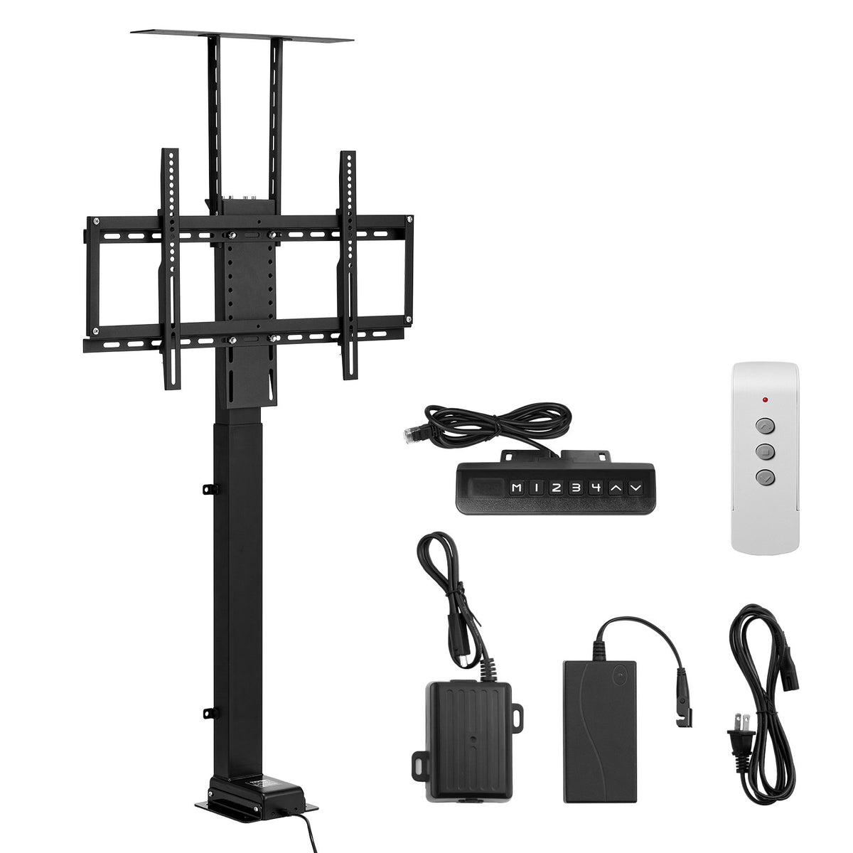 VEVOR Motorized TV Lift Stand, 120 lbs max Load Adjustable TV Lift Stand Mount Bracket, Vertical Electric TV Bracket with Remote Control, Motorized TV Stand with Max VESA 24 x 16 in, for 32-70 in TVs - DDDSZJSJSVES3TZWNV1 - view 10