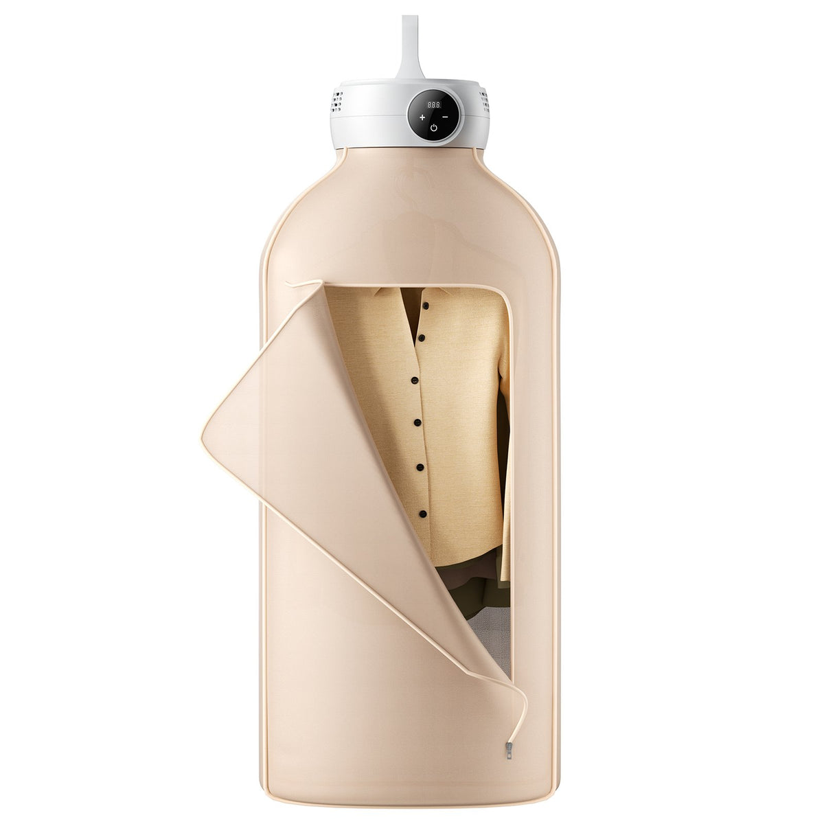 VEVOR Portable Clothes Dryer, Clothes Dryer with Dryer Bag, PTC Heating & LED Display, Foldable Mini Dryer with 5-H Timer for Apartments, Dorms, RVs, or Hotels, 600W, Beige - DDHGJBXS600WXGG14V1 - view 10