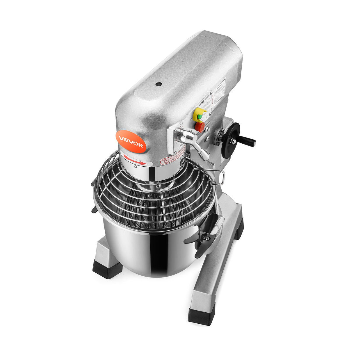 VEVOR Commercial Food Mixer 10Qt 450W 3 Speeds Adjustable 110/178/390 RPM Heavy Duty 110V with Stainless Steel Bowl Dough Hooks Whisk Beater Premium for Schools Bakeries Restaurants Pizzerias - DDJBJ10LCLSB10B01V1 - view 10