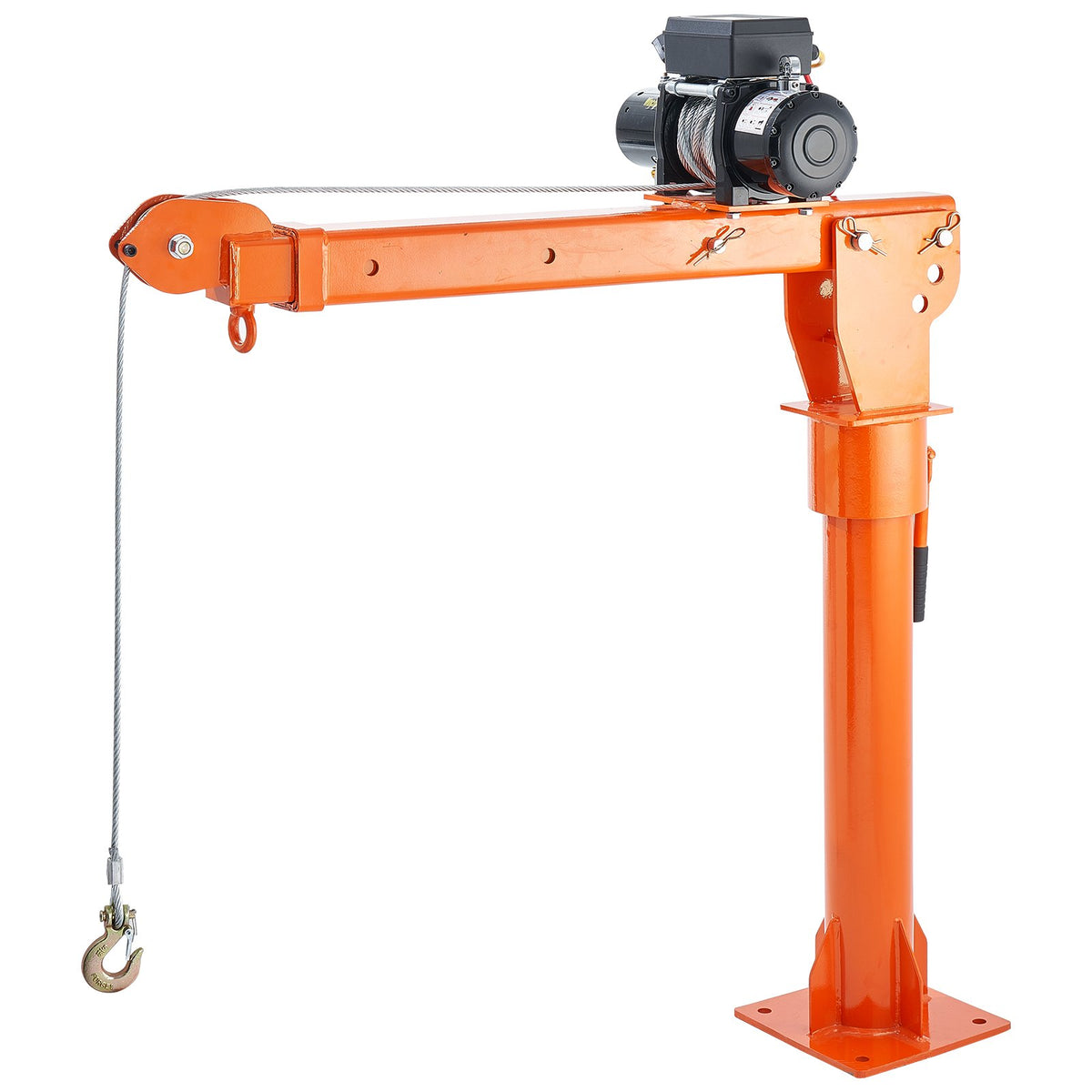 VEVOR Electric Pickup Truck Crane, 2200 lbs, Folding Truck-Mounted Bed Crane with Electric Winch 6000 lbs, Steel Pickup Truck Jib Crane Hoist 360° Swivel for Lifting Goods in Construction, Factory - DDJPCZDJDDJPFT516V9 - view 10