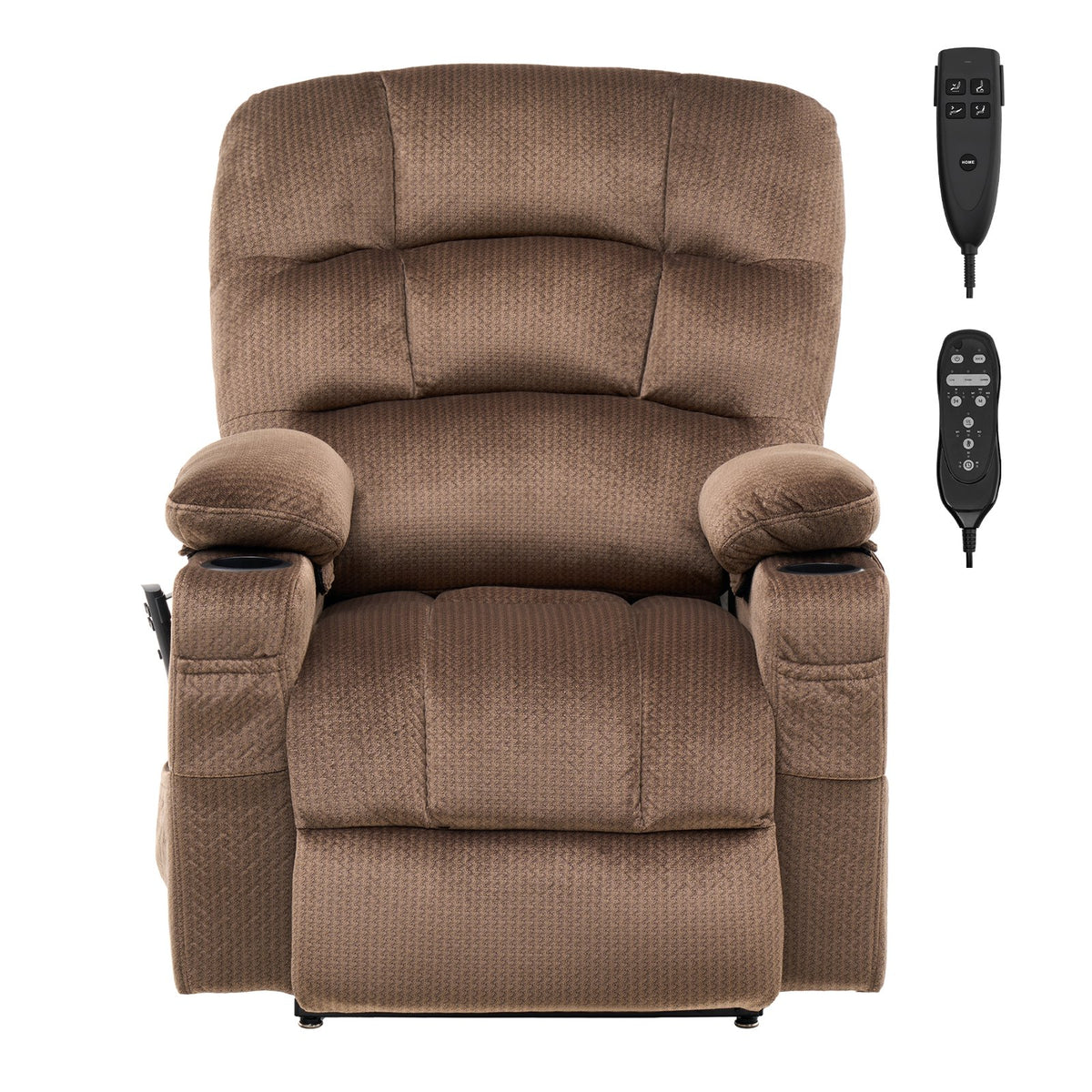 VEVOR Power Lift Recliner Chair, Lift Chair with Heat and Massage for Elderly, Dual Motor Recliner Chair with 2 Cup holders and USB Port, Infinite Position Adjustment Electric Recliner (Large, Brown) - DDKDTYSDJDCC59N09V1 - view 10