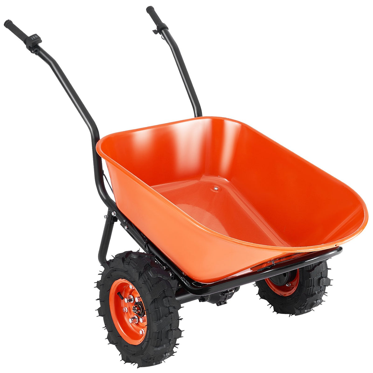 VEVOR Electric Wheelbarrow Cart, 500W Powered Utility Garden Wagon Dump Cart, 4.5 Cu Ft Load & 573 lbs Capacity with Metal Handle & 16" Track Wheels, Two Wheel Barrow Yard Cart & Wagons for Lawn Farm - DDL2LHYTC2JLJVUC6V1 - view 10