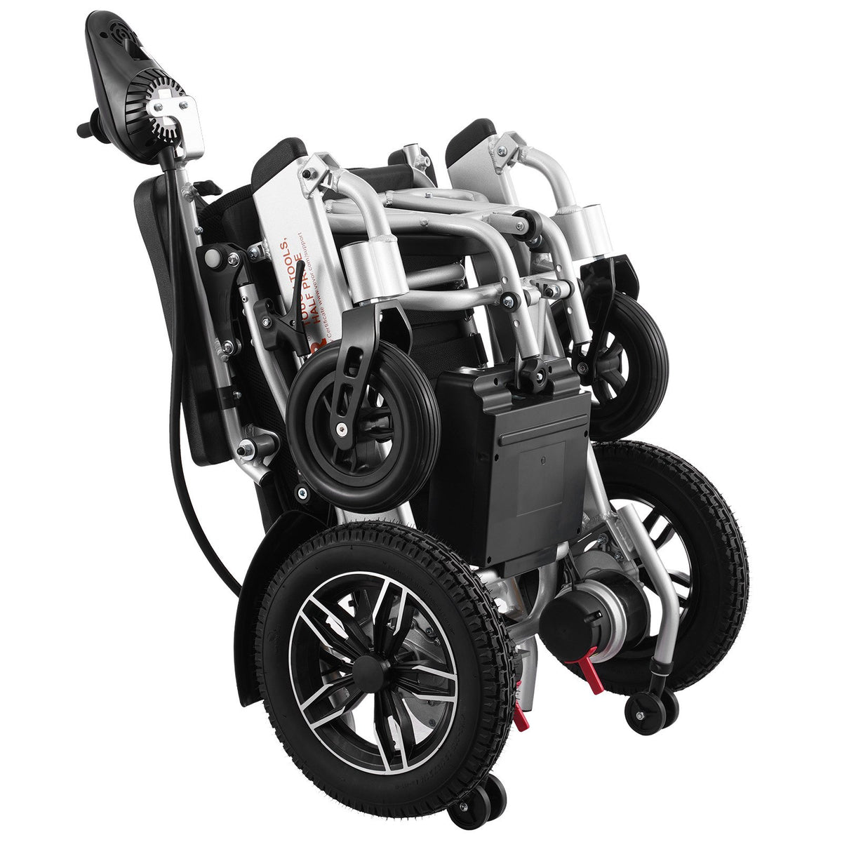 VEVOR Electric Wheelchair for Adults Seniors, 300 lbs Weight Capacity, 17.7 in Width Lightweight Foldable Motorized Power Wheelchairs, Long Range All Terrain Aluminum Alloy Chair, Adjustable Backrest - DDLY330LBS177WTCMV1 - view 10