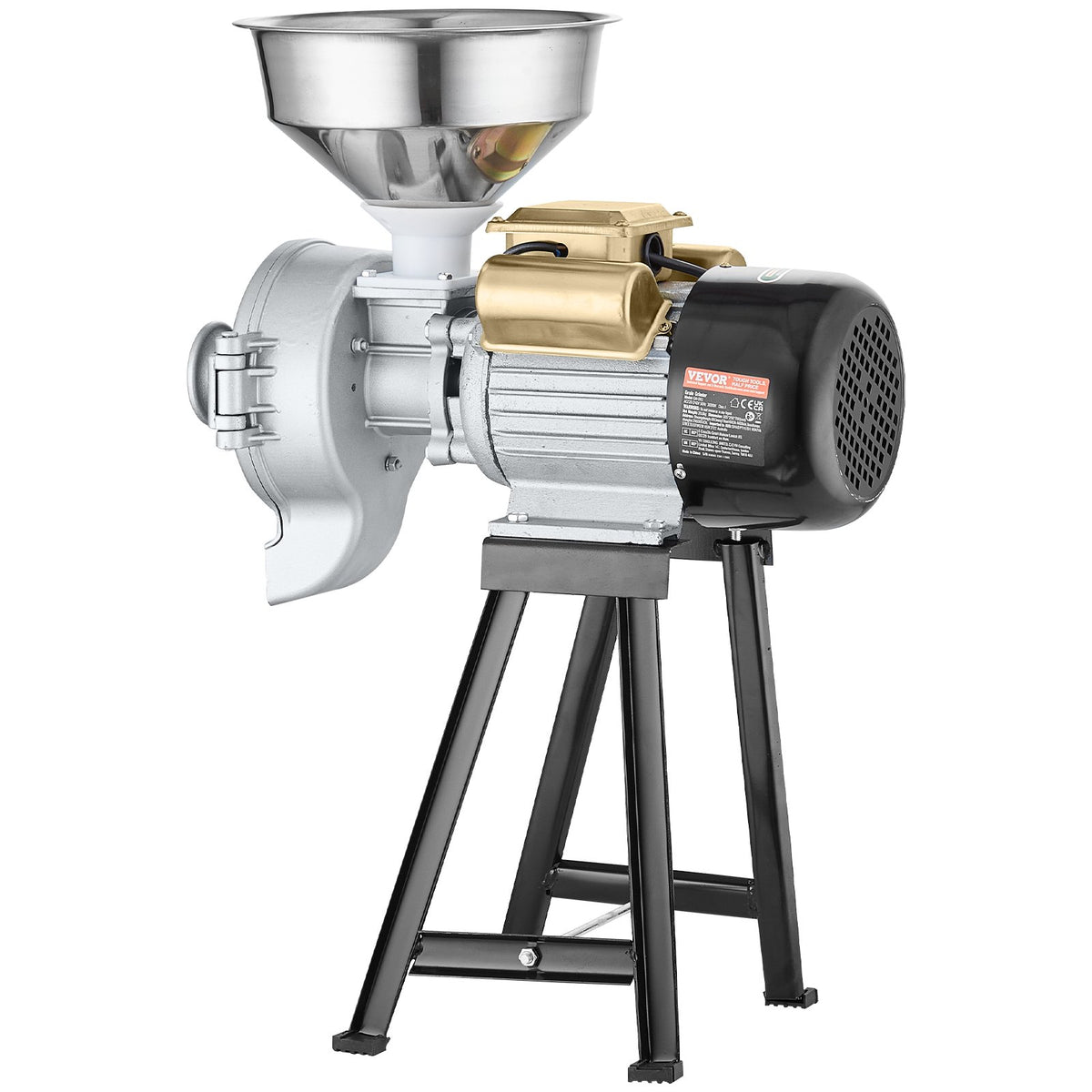 VEVOR Electric Grain Mill Grinder, 3000W Spice Grinders, Commercial Corn Mill with Funnel, Thickness Adjustable Powder Machine, Heavy Duty Feed Flour Cereal Mill Wheat Grinders, Dry & Wet Grinder - DDMPSGWYMJLJOM53QV1 - view 10